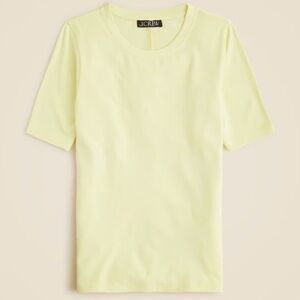 NWT J. Crew Refined rib elbow-sleeve T-shirt in Pale Flax size M